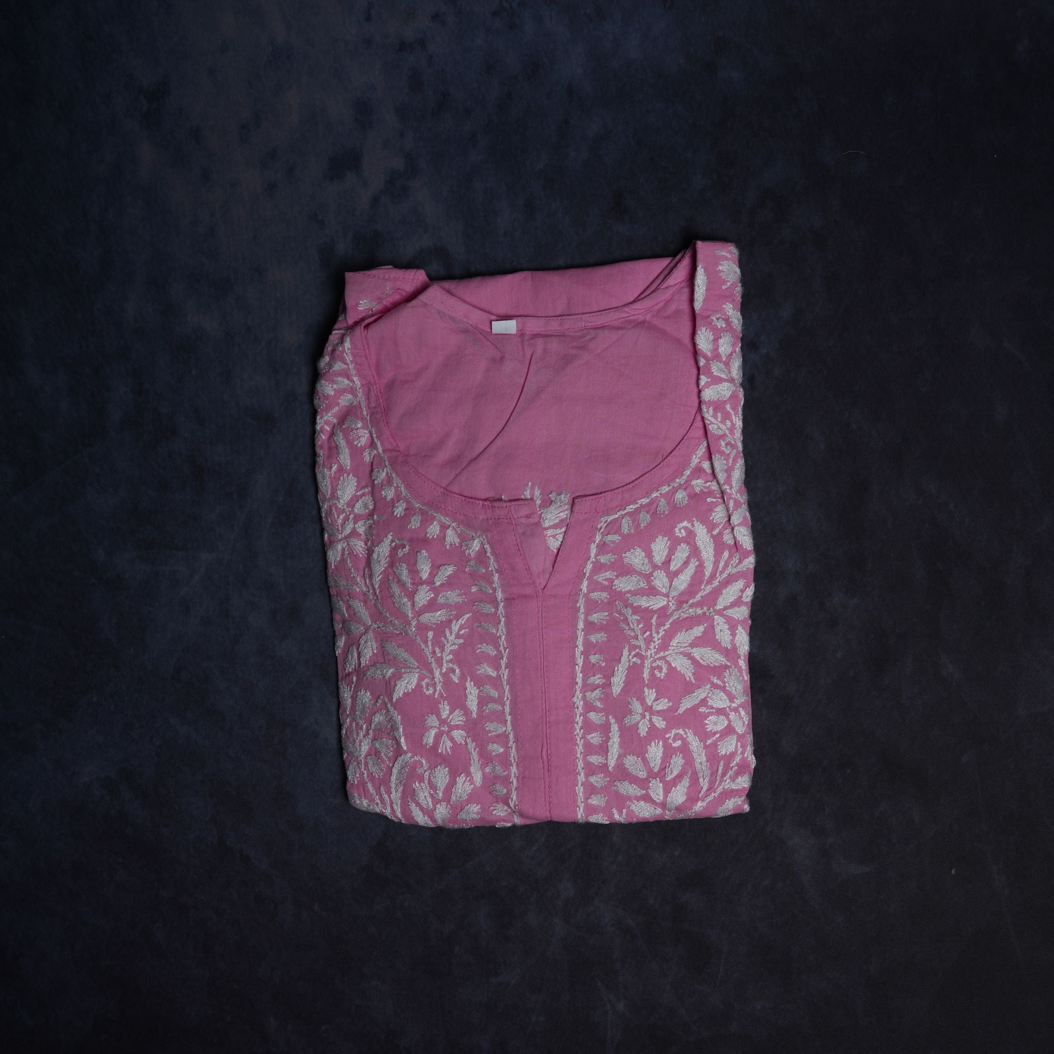 Cotton Lucknowi Chikankari Embroidered Kurti for Women – Lightweight & Comfortable Daily Ethnic Wear