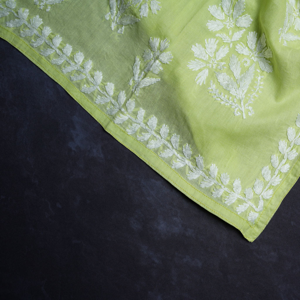 Cotton Lucknowi Chikankari Embroidered Kurti for Women – Lightweight & Comfortable Daily Ethnic Wear