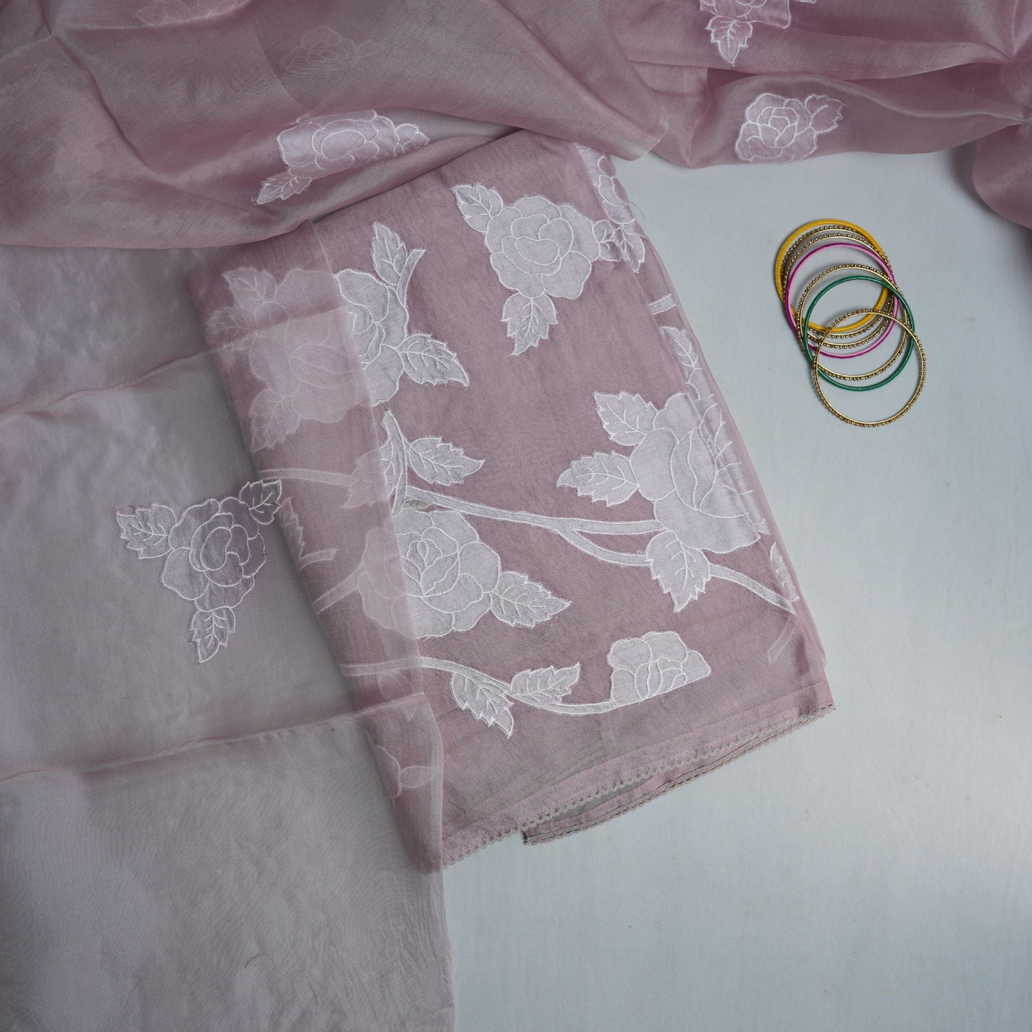 Premium Organza 3-Piece Suit Set