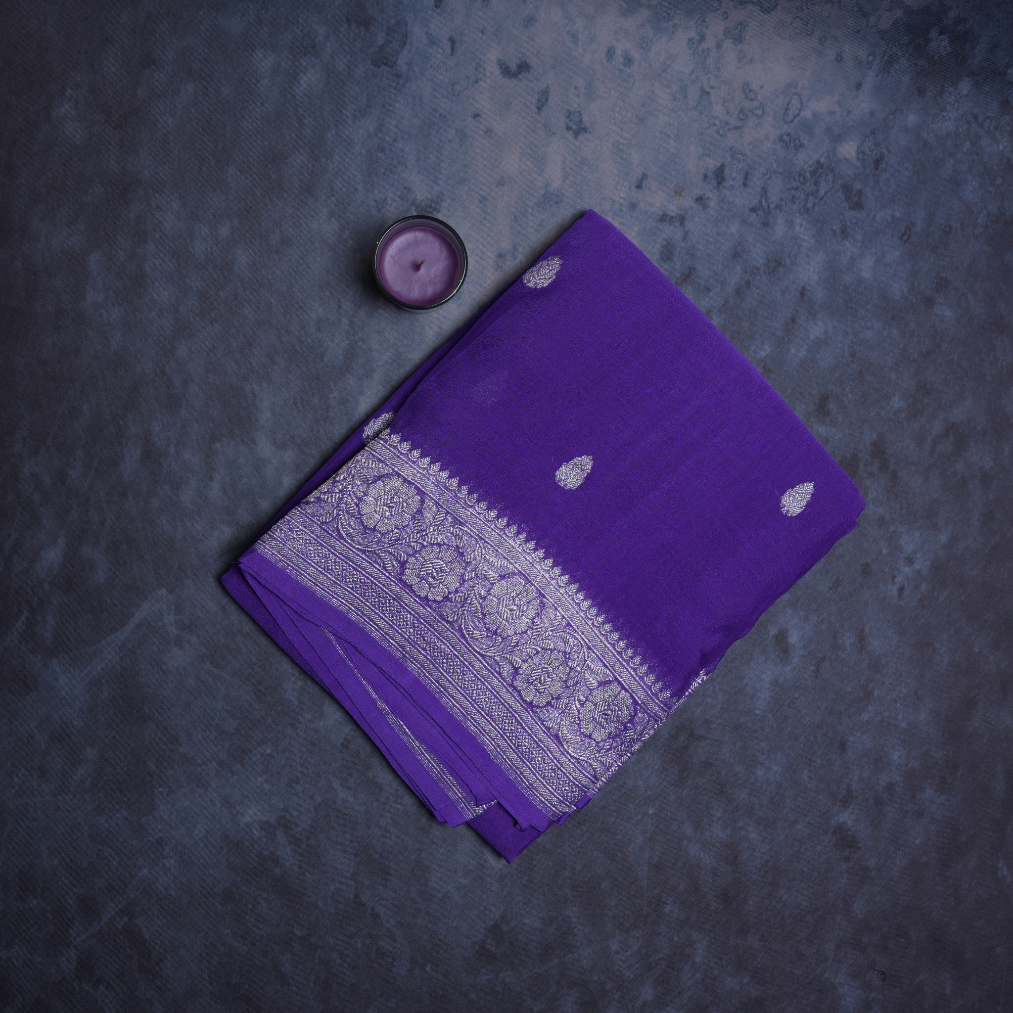 Pure Khaddi Chiffon Saree with Blouse