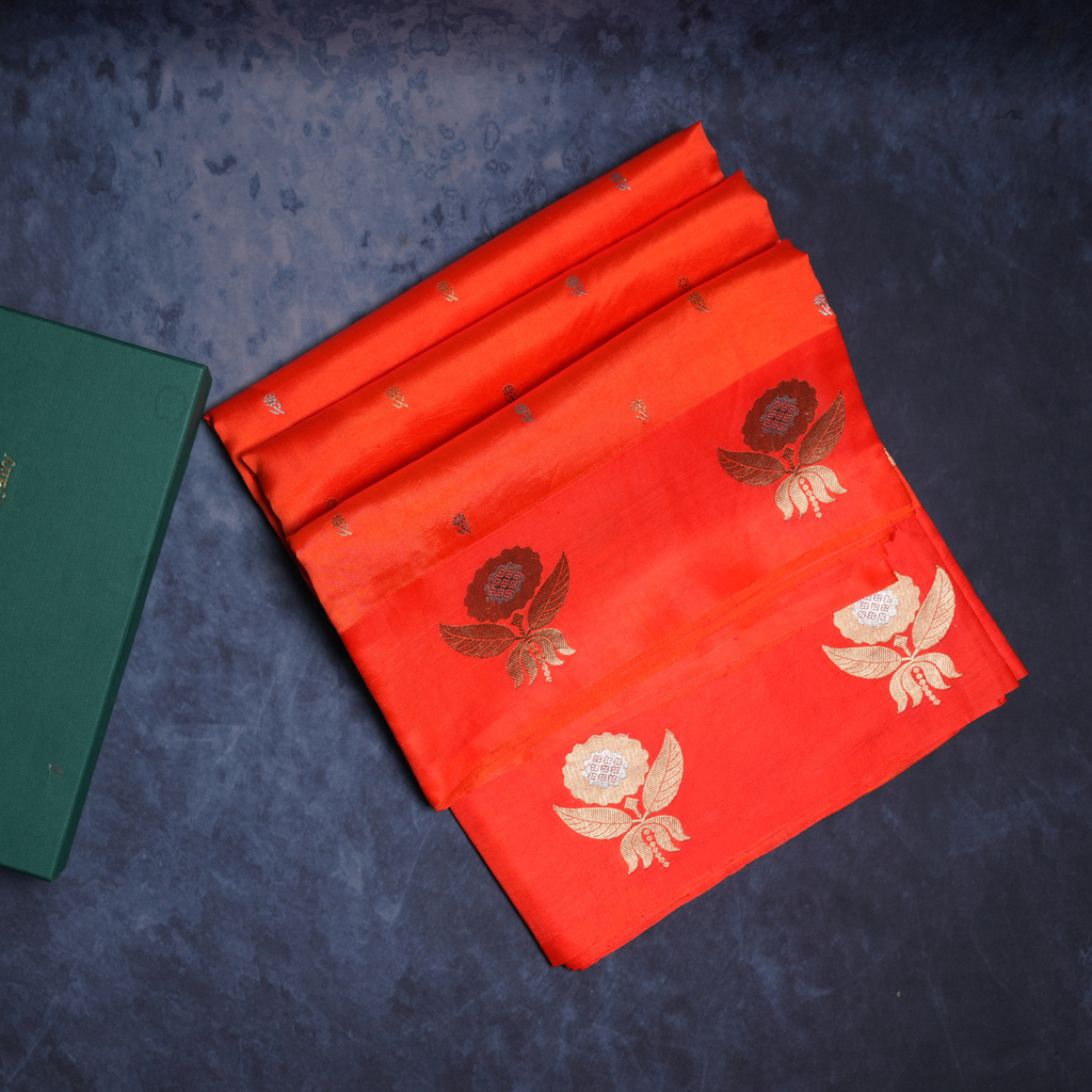 Raw Mango Banarasi Silk Saree with Blouse