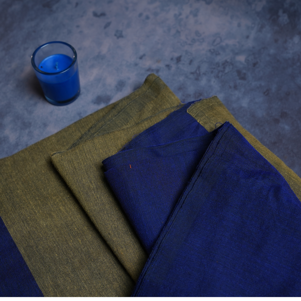 Best Quality New Khadi Cotton Color Bar Sarees  with Running Blouse Piece