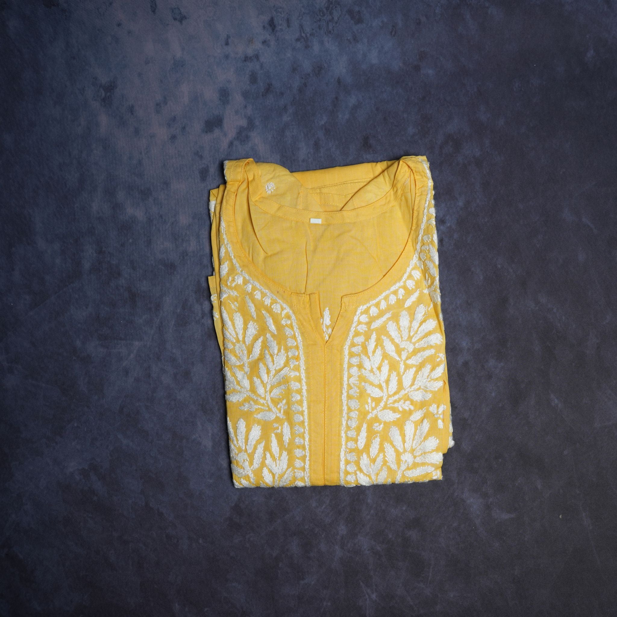 Cotton Lucknowi Chikankari Embroidered Kurti for Women – Lightweight & Comfortable Daily Ethnic Wear