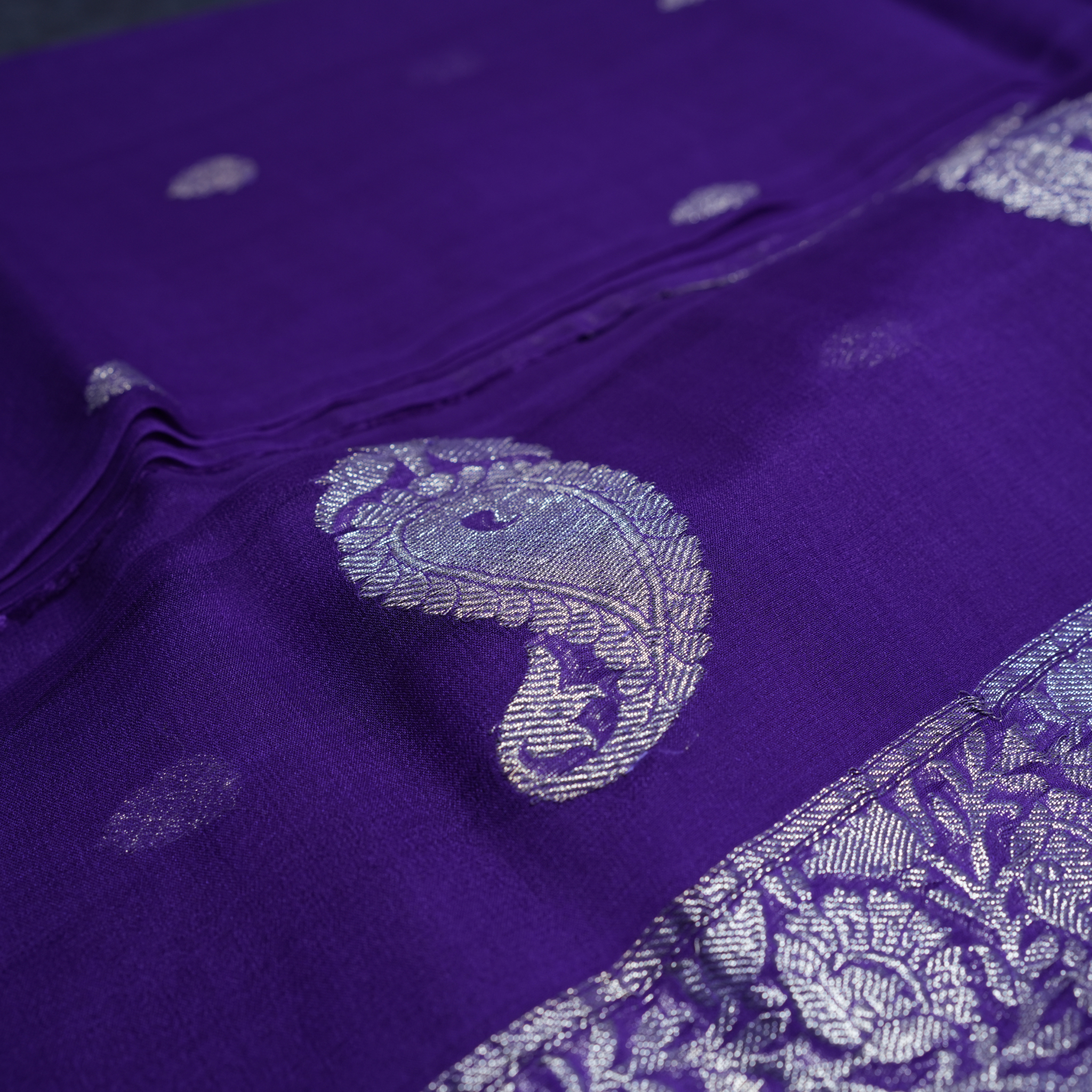 Pure Khaddi Chiffon Saree with Blouse