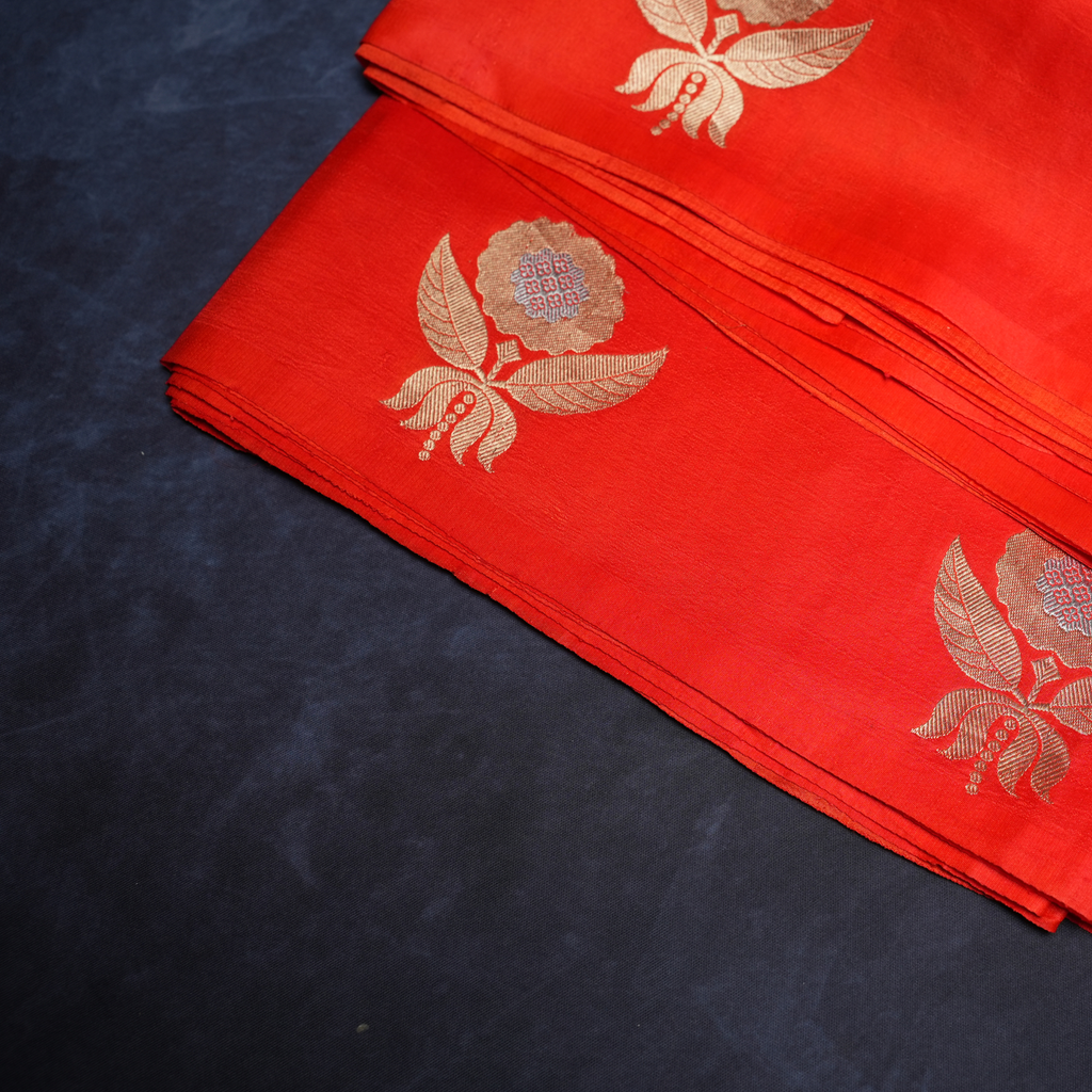 Raw Mango Banarasi Silk Saree with Blouse