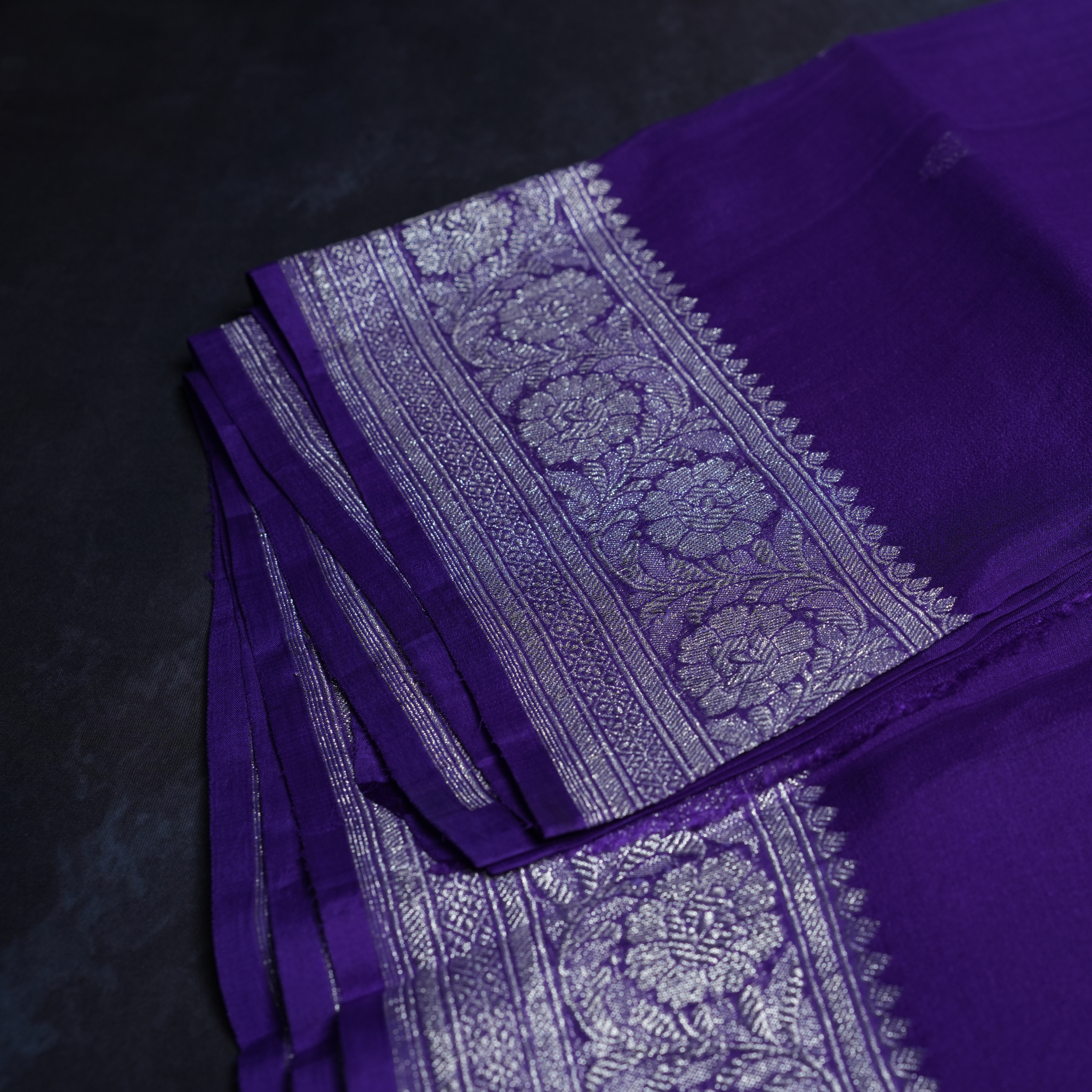 Pure Khaddi Chiffon Saree with Blouse