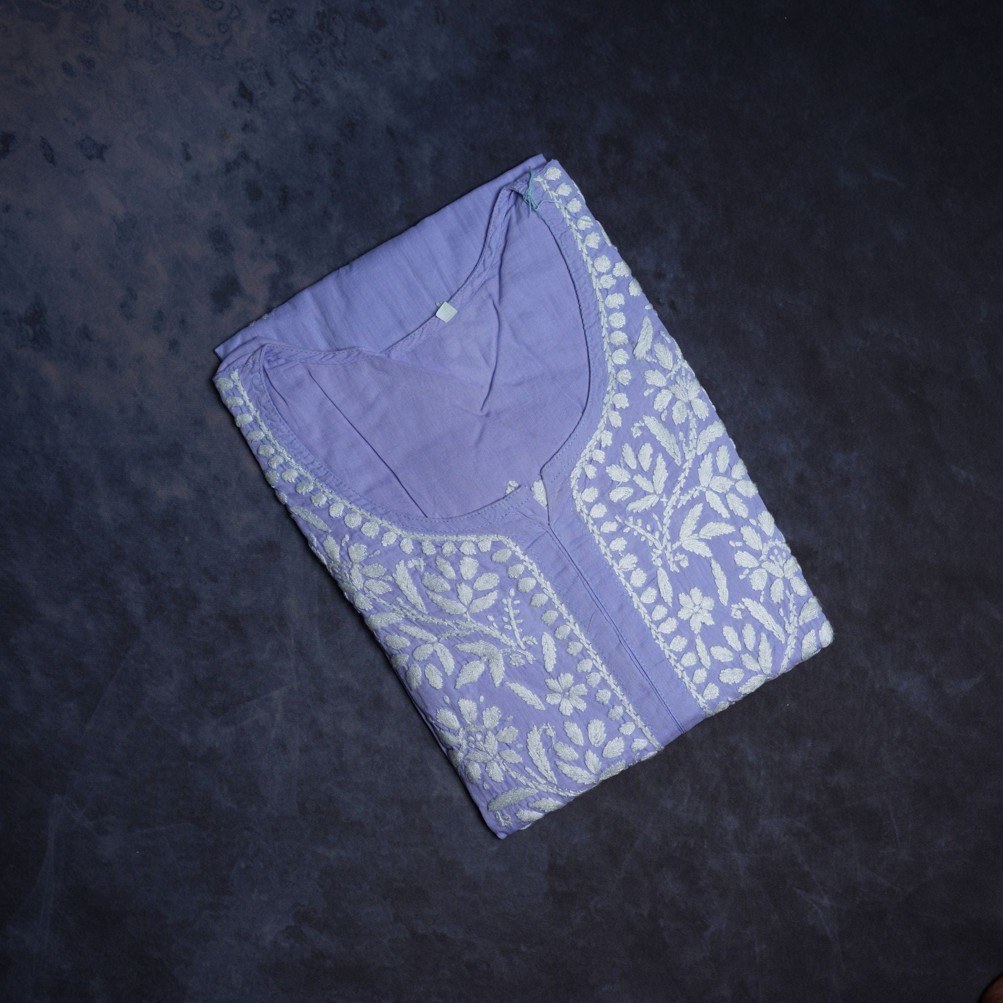 Cotton Lucknowi Chikankari Embroidered Kurti for Women – Lightweight & Comfortable Daily Ethnic Wear