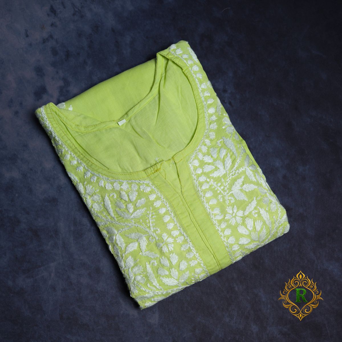 Chikankari Handwork Unstitched Cotton Suit Set with Dupatta